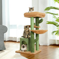 90.5 cm Cactus Cat Tree with Sisal Scratching Posts, Cat Cave, Hammocks & Dangling Toy